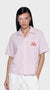 pink aura striped boxy shirt